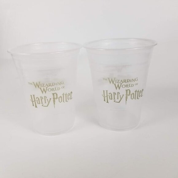 Harry Potter Wizarding World Plastic Small Cups 2 Lot Disposable USH Universal - Picture 3 of 4